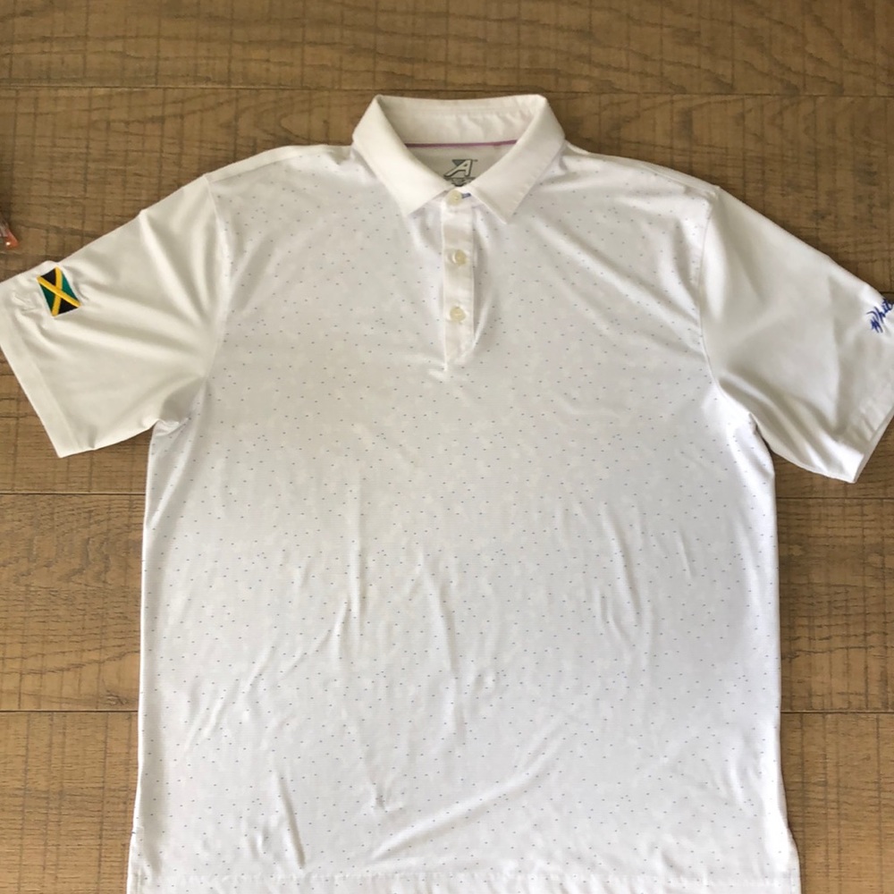 Ahead Golf Polo With Jamaica flag logo